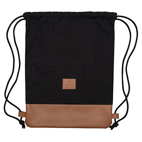 Johnny Urban Mochila de Cuerda Negro/Marrón Bolsa de Cuerdas para Hombre Mujer Niños y Adolescentes - Mochilas Cordón de Gimnasio - Bolsa Deporte de Algodón y Cuero Vegano Johnny Urban Mochila de Cuerda Negro/Marrón Bolsa de Cuerdas para Hombre Mujer Niños y Adolescentes - Mochilas Cordón de Gimnasio - Bolsa Deporte de Algodón y Cuero Vegano