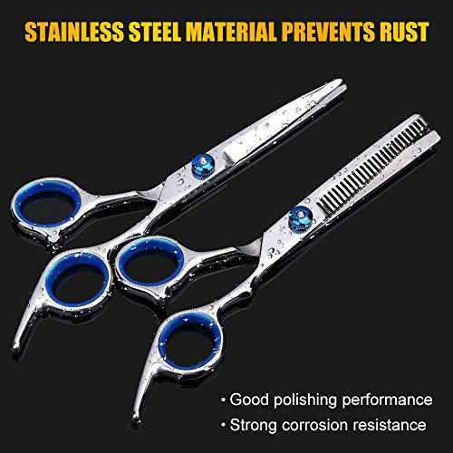 JOKBEN tijeras de peluquería, Tijeras Peluquelo Profesional para el cabello, Tijeras Peluqueria Profesional con capa de barbero y peine de maquinilla de afeitar, clips, set corte de pelo profesional JOKBEN tijeras de peluquería, Tijeras Peluquelo Profesional para el cabello, Tijeras Peluqueria Profesional con capa de barbero y peine de maquinilla de afeitar, clips, set corte de pelo profesional