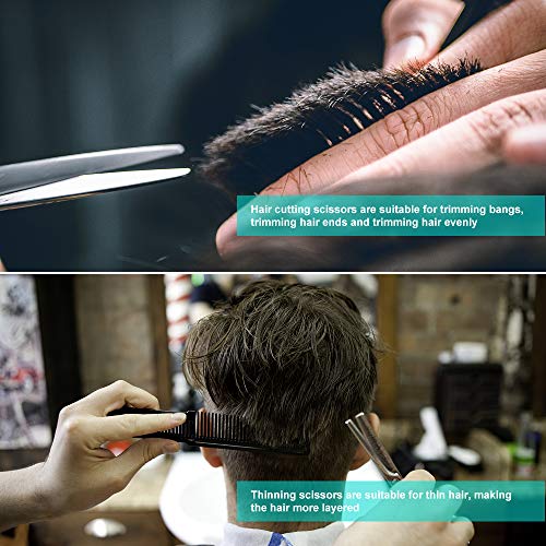 JOKBEN tijeras de peluquería, Tijeras Peluquelo Profesional para el cabello, Tijeras Peluqueria Profesional con capa de barbero y peine de maquinilla de afeitar, clips, set corte de pelo profesional JOKBEN tijeras de peluquería, Tijeras Peluquelo Profesional para el cabello, Tijeras Peluqueria Profesional con capa de barbero y peine de maquinilla de afeitar, clips, set corte de pelo profesional