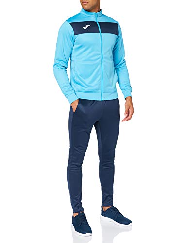 Joma Academy Chándal, Hombres, Azul (Turquesa Fluor/Marino), L