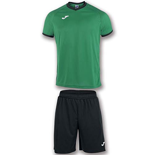 Joma Academy Set Equipacion M/Corta, Hombre, Verde/Negro, XL