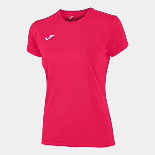 Joma Combi Woman M/C Camiseta Deportiva para Mujer de Manga Corta y Cuello Redondo, Rosa (Pink Fucsia), L