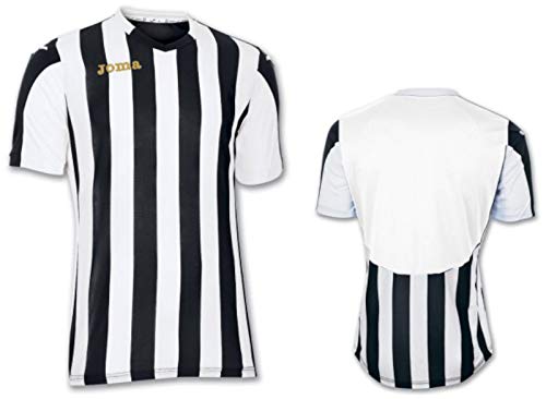 Joma Copa Camiseta de Equipación de Manga Corta, Hombres, Negro/Blanco, 2XS