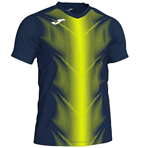 Joma Olimpia Camisetas, Hombre, Marino/Amarillo flúor, S