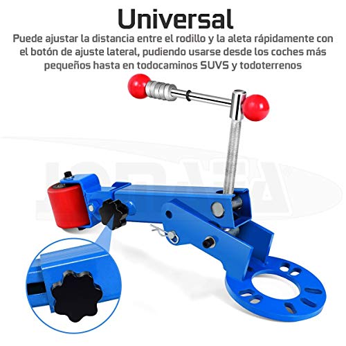 JOMAFA Herramienta Para Reparar Guardabarros y ensanchar aletas Fender Rodillo, Con Anillos de Distancia, para pasaruedas y aletas de Coches