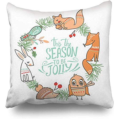 jonycm Funda De Almohada Woodland Winter Christmas Nature Holidays Ciervo Acogedor Dormitorio Almohada Slip Square Sofá Fundas De Colchón 45X45Cm Alojamiento Sofá Club Impreso jonycm Funda De Almohada Woodland Winter Christmas Nature Holidays Ciervo Acogedor Dormitorio Almohada Slip Square Sofá Fundas De Colchón 45X45Cm Alojamiento Sofá Club Impreso