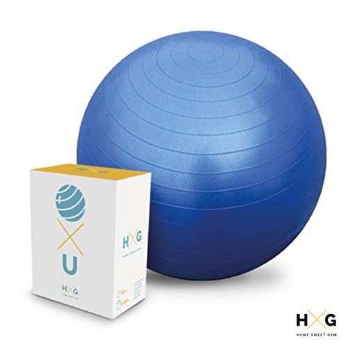 JOWY Fitness Ball, es Pelota de Ejercicio para Yoga y Pilates en diámetros de 65 cm, con tecnología Anti explosión, Antideslizante y con inflador Incluido. Tu casa es tu Gimnasio