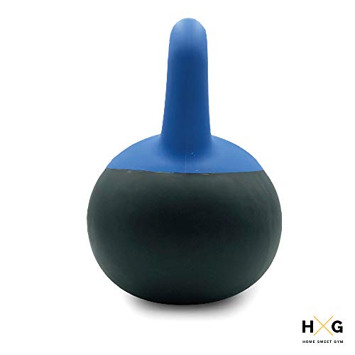 JOWY HxG Pesa Rusa o Pesa Kettlebell 12kg, PVC rellena de Fina Arena de Acero, Ideal para Ejercicios y Entrenamientos de musculación o Crosstraining. Tu casa es tu Gimnasio.