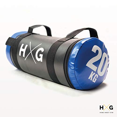 JOWY Sandbag Crossfit Bolsa de Piel Sintética MMA Boxeo de 20kg | Saco de Arena Fitness para Entrenamiento Funcional