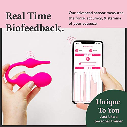 Joy ON Ejercitador de Kegel con aplicación - Recomendado por médicos para estiramiento y ejercicio del suelo pélvico Joy ON Ejercitador de Kegel con aplicación - Recomendado por médicos para estiramiento y ejercicio del suelo pélvico