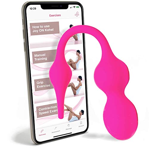 Joy ON Ejercitador de Kegel con aplicación - Recomendado por médicos para estiramiento y ejercicio del suelo pélvico Joy ON Ejercitador de Kegel con aplicación - Recomendado por médicos para estiramiento y ejercicio del suelo pélvico