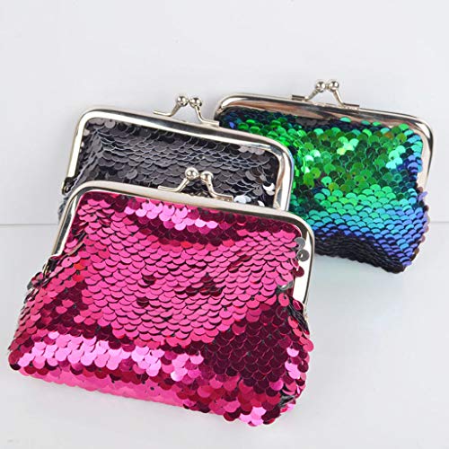 JOYKK 3Pieces Slap Pulsera Monedero Cambio Monedero Monedero Conjunto para Niños Niños - Rosa Fuerte