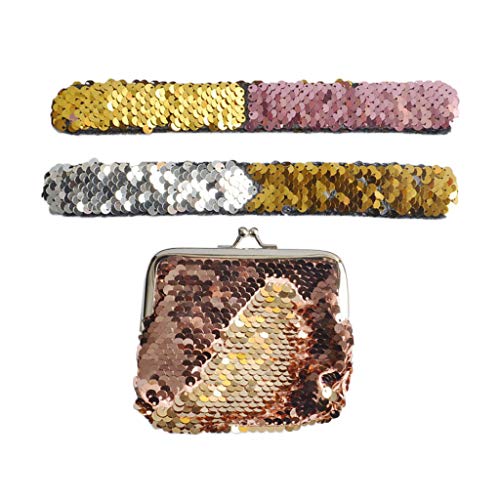 JOYKK 3Pieces Slap Pulsera Monedero Cambio Monedero Monedero Conjunto para Niños Niños - Rosa Fuerte JOYKK 3Pieces Slap Pulsera Monedero Cambio Monedero Monedero Conjunto para Niños Niños - Rosa Fuerte