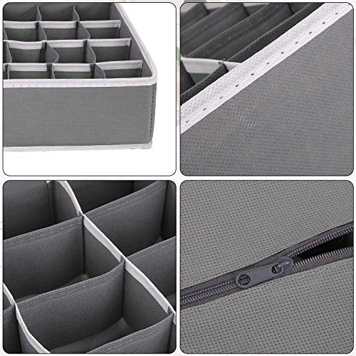 joyoldelf 2 Paquetes Textil organizadores cajón divisores, 24 Celdas Plegable Ropa Interior Cajas de Almacenamiento para almacenar Calcetines, Bufandas, Sujetador joyoldelf 2 Paquetes Textil organizadores cajón divisores, 24 Celdas Plegable Ropa Interior Cajas de Almacenamiento para almacenar Calcetines, Bufandas, Sujetador