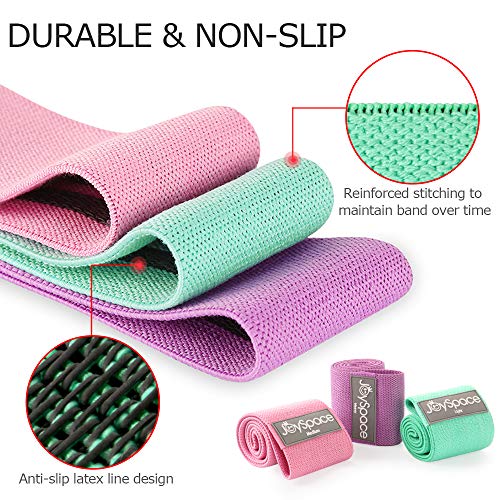 JOYSPACE Bandas Elasticas Musculacion Antideslizantes Bandas de Resistencia con 3 Niveles Cintas Elasticas Fitness para Piernas Glúteos Yoga Pilates Crossfit, Mujer y Hombre