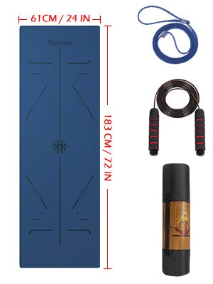 JOYSPACE Esterilla Deporte Esterilla Yoga Antideslizante Colchoneta de Yoga de Material Ecológico TPE Yoga Mat con Bolsa y Cuerda Alfombrilla para Yoga Fitness Gimnasia Pilates - 183x61x0.6 cm JOYSPACE Esterilla Deporte Esterilla Yoga Antideslizante Colchoneta de Yoga de Material Ecológico TPE Yoga Mat con Bolsa y Cuerda Alfombrilla para Yoga Fitness Gimnasia Pilates - 183x61x0.6 cm