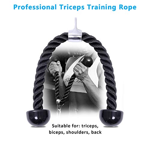 Jroyseter Cuerda De Tríceps Cuerda Extension De Triceps Cuerda Triceps Larga Tirar hacia Abajo De La Cuerda Físico Culturismo Herramientas para Gimnasio En Casa