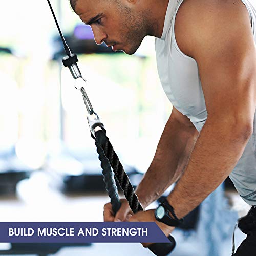 Jroyseter Cuerda Tríceps 70cm Tríceps Cuerda Empuje Tire hacia Abajo Cuerda para Tríceps Cuerda Gimnacio Triceps Fitness Cuerda Equipo para Elevación de Acero galvanizado Jroyseter Cuerda Tríceps 70cm Tríceps Cuerda Empuje Tire hacia Abajo Cuerda para Tríceps Cuerda Gimnacio Triceps Fitness Cuerda Equipo para Elevación de Acero galvanizado