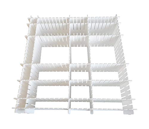 JSF DIY Separadores de Cajones 32.4 x 7 cm, Set de 12 Ajustable Organizador de Cajones (Blanco) JSF DIY Separadores de Cajones 32.4 x 7 cm, Set de 12 Ajustable Organizador de Cajones (Blanco)