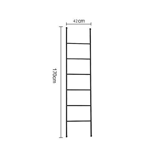 JSMY Escalera de Metal para Toallas de baño,Color Negro,Estante de Secado Inclinado a la Pared,6 Niveles,Soporte para Mantas,Soporte para Sala de Estar,Uso para exhibir Toallas,edredones,Ropa y p JSMY Escalera de Metal para Toallas de baño,Color Negro,Estante de Secado Inclinado a la Pared,6 Niveles,Soporte para Mantas,Soporte para Sala de Estar,Uso para exhibir Toallas,edredones,Ropa y p