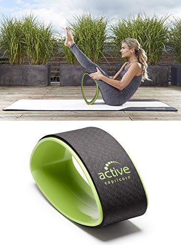 Juego compuesto por rueda y banda elástica de yoga set de yoga compuesto por rueda de yoga y banda elástica para practicar las asanas Este juego permite el estiramiento completo del cuerpo