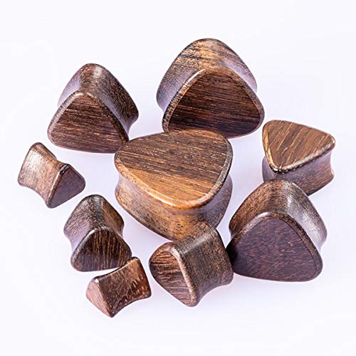 Juego de 2 dilatadores de madera para orejas y túneles de 8 a 25 mm Juego de 2 dilatadores de madera para orejas y túneles de 8 a 25 mm