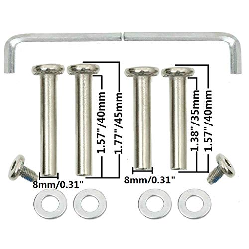 Juego de 2 Ruedas Repuestos para Maletas de Equipaje 60 * 18mm con 35/40mm Ejes, 8mm Rodamientos de Reparación