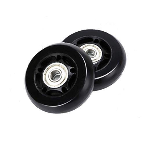 Juego de 2 Ruedas Repuestos para Maletas de Equipaje 60 * 18mm con 35/40mm Ejes, 8mm Rodamientos de Reparación Juego de 2 Ruedas Repuestos para Maletas de Equipaje 60 * 18mm con 35/40mm Ejes, 8mm Rodamientos de Reparación