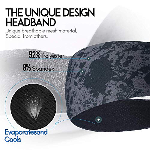 Juego de 4 cintas deportivas para hombre, cinta para el sudor deportiva para el transporte de la humedad, para correr, yoga y casco de bicicleta Juego de 4 cintas deportivas para hombre, cinta para el sudor deportiva para el transporte de la humedad, para correr, yoga y casco de bicicleta