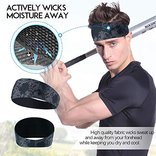 Juego de 4 cintas deportivas para hombre, cinta para el sudor deportiva para el transporte de la humedad, para correr, yoga y casco de bicicleta Juego de 4 cintas deportivas para hombre, cinta para el sudor deportiva para el transporte de la humedad, para correr, yoga y casco de bicicleta