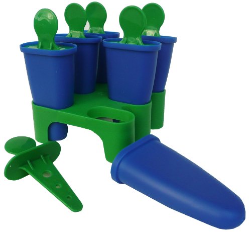 Juego de 6 moldes para helados Chosigt, verdes y azules, de Ikea