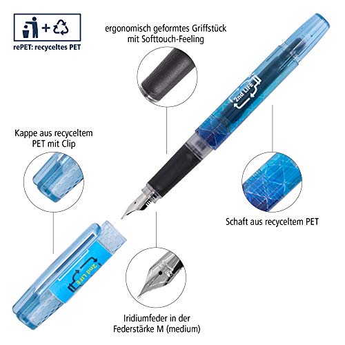 Juego de escritura 2nd Life de Online con cuaderno DIN A5, estuche, bolígrafo y pluma, de PET reciclado para un medio ambiente limpio, lápices sostenibles, bloc de notas y estuche Juego de escritura 2nd Life de Online con cuaderno DIN A5, estuche, bolígrafo y pluma, de PET reciclado para un medio ambiente limpio, lápices sostenibles, bloc de notas y estuche