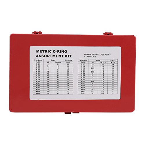 Juego de Surtido de Juntas Tóricas Junta de Sello Kit de Juntas Tóricas de Goma Universal para Válvulas de Coches Bombas Equipos Eléctricos 419 Piezas 32 Tamaños