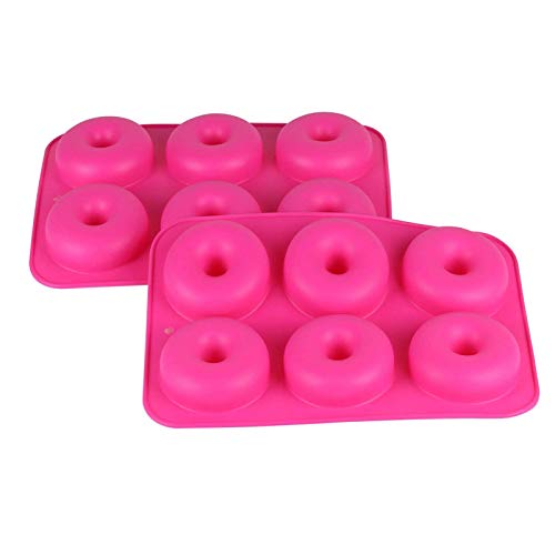 JUEYAN® 2 Piezas Moldes de Silicona para Rosquillas Bandeja Antiadherente para Hornear Rosquillas para Bizcochos, Bagels, Muffins Adecuado para Lavavajillas, Horno, Microondas, Refrigerador JUEYAN® 2 Piezas Moldes de Silicona para Rosquillas Bandeja Antiadherente para Hornear Rosquillas para Bizcochos, Bagels, Muffins Adecuado para Lavavajillas, Horno, Microondas, Refrigerador