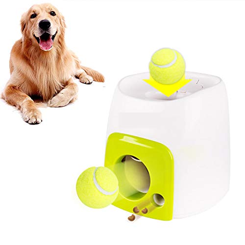 Juguetes para Mascotas,Juguete Interactivo AutomáTico Bola Lanzador De Perro, La Pelota De Tenis Lanzar La MáQuina para El Entrenamiento del Perro