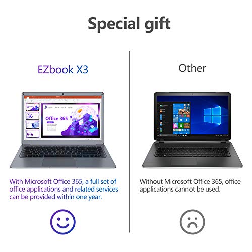 Jumper Ordenador Portátil Microsoft Office 365, Laptop FHD 13,3 Pulgadas,4GB DDR3,64GB eMMC, Memoria Expandible 1TB SSD y 256GB TF,Intel Celeron CPU,WiFi de Doble Banda,Windows 10,Bluetooth 4.2 Jumper Ordenador Portátil Microsoft Office 365, Laptop FHD 13,3 Pulgadas,4GB DDR3,64GB eMMC, Memoria Expandible 1TB SSD y 256GB TF,Intel Celeron CPU,WiFi de Doble Banda,Windows 10,Bluetooth 4.2