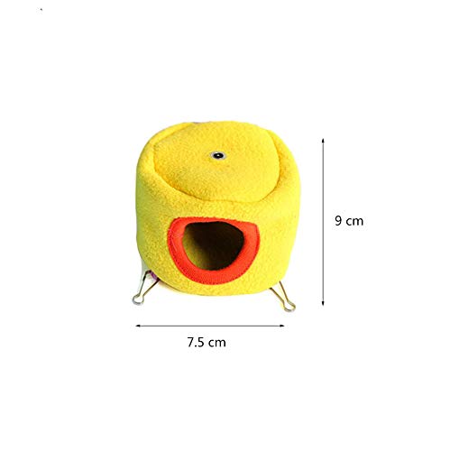 JUNGEN 1PCS Pequeña Mascota Cama de hámster casa muñón Forma de árbol Nido de hámster con muñón de Franela para Mascotas Rata Loro Ardilla Mantener Caliente (Color al Azar)