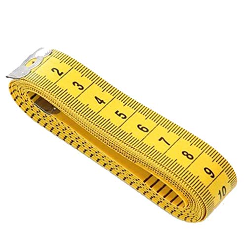 JUNGEN Multifunción Cinta Métricas Amarillo Artesanal Flexible de Coser Medidas de Cinta 300cm (Amarillo-1pcs)