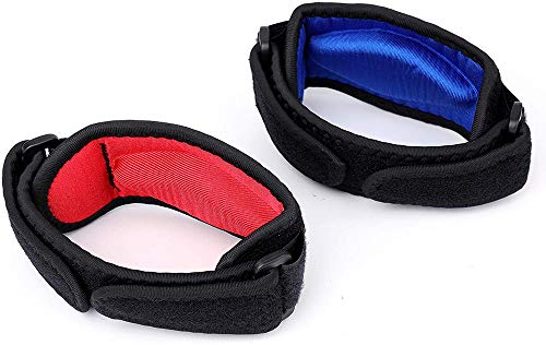 JUNSHUO 2PCS Cinta de Codo, Ajustable y Antideslizante Soporte para el Codo con Almohadilla de compresión EVA para Tenis, Golf, Levantamiento de Pesas, Cricket, Canotaje para Hombres Mujeres