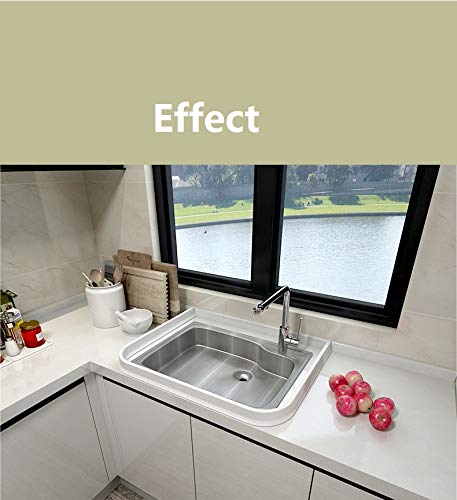 Junta flexible de silicona para el suelo de la ducha o el baño para hacer que el agua que fluye por el suelo cambie de dirección (varios tamaños) (160 cm, blanco)