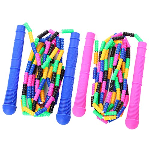 Justdolife 2PCS Ejercicio Saltar la Cuerda Peso Perder Slub Fitness Saltar la Cuerda para niños pequeños