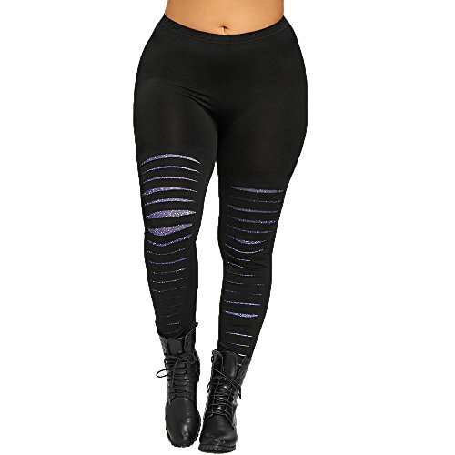 JUTOO Pantalones de Yoga de Gran tamaño para Damas con Pantalones de Yoga Pantalones de Cintura Alta（XL-5XL）