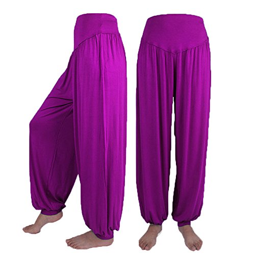 JUTOO Pantalones de Yoga Sueltos de Gran tamaño, Color sólido, Linterna, Pantalones Anchos de Pierna, Estilo Casual, Ropa de Mujer（S-XXXL）