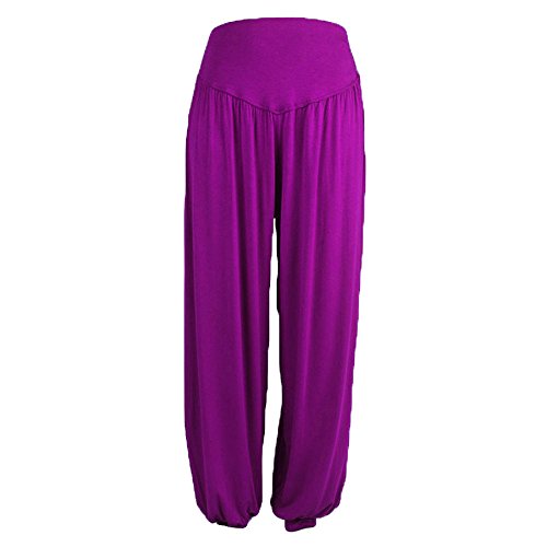 JUTOO Pantalones de Yoga Sueltos de Gran tamaño, Color sólido, Linterna, Pantalones Anchos de Pierna, Estilo Casual, Ropa de Mujer（S-XXXL）