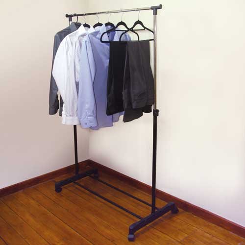JVL - Perchero ajustable con ruedas (43 x 88 x 107/170 cm) JVL - Perchero ajustable con ruedas (43 x 88 x 107/170 cm)