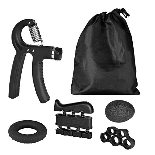 JXSD Paquete de 5 Entrenador de Fuerza de Agarre, Equipo de Ejercicio de antebrazo con Pinza de Mano Ajustable, para Atletas, músicos JXSD Paquete de 5 Entrenador de Fuerza de Agarre, Equipo de Ejercicio de antebrazo con Pinza de Mano Ajustable, para Atletas, músicos