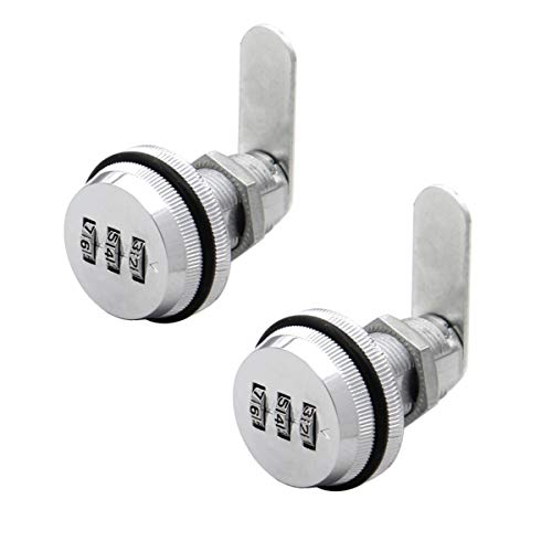 JZK 2 x Cerradura de combinación de 3 código digital, cerradura codificada cerradura contraseña para armario puerta archivador buzón cajón armario JZK 2 x Cerradura de combinación de 3 código digital, cerradura codificada cerradura contraseña para armario puerta archivador buzón cajón armario