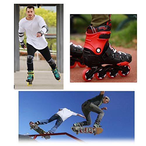 JZK 20 x Rodamientos de Skate 608 RS ABEC-9 cojinetes Patines de Rueda para Patines Patines Scooters, Rojo y Negro JZK 20 x Rodamientos de Skate 608 RS ABEC-9 cojinetes Patines de Rueda para Patines Patines Scooters, Rojo y Negro
