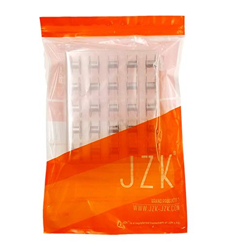 JZK Canillas vacias máquina de coser con caja para Hermano Janome Cantante Elna Babylock Kenmore, plastico transparente (25 x canillas vacías metal) JZK Canillas vacias máquina de coser con caja para Hermano Janome Cantante Elna Babylock Kenmore, plastico transparente (25 x canillas vacías metal)
