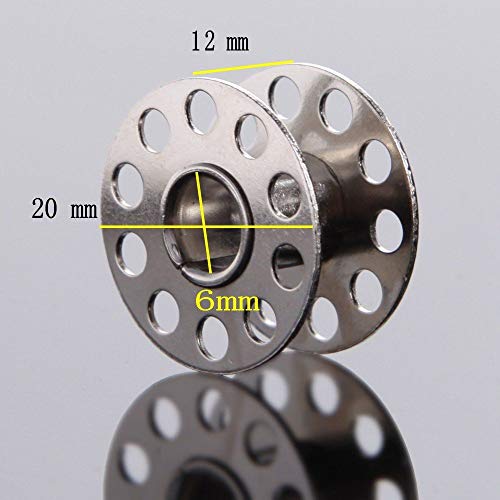 JZK Canillas vacias máquina de coser con caja para Hermano Janome Cantante Elna Babylock Kenmore, plastico transparente (25 x canillas vacías metal) JZK Canillas vacias máquina de coser con caja para Hermano Janome Cantante Elna Babylock Kenmore, plastico transparente (25 x canillas vacías metal)